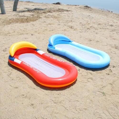 Summer Air Mattresses Single Row Shade Inflatable Mattress Floating Floating Sleep Bed Lounge Chair For Outdoor Water Beach
