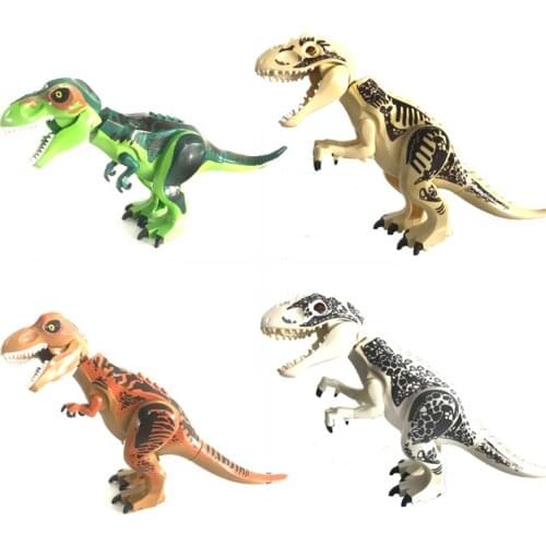 Dinosaur World Tyrannosaurs Rex Model Building Blocks Enlighten Figure Toys For Children with Assemble Block