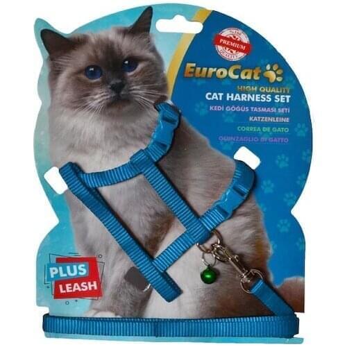 EuroCat Cat Chest Collar Light Blue 273162779