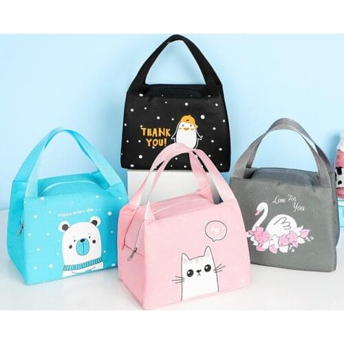 2020 New lunch bag kid women insulation portable waterproof picnic coole bag breakfast school handle reusable food bag