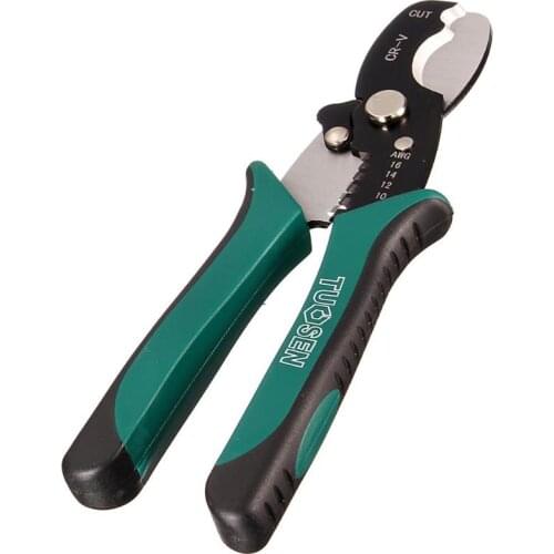 3-IN-1 7/8inch Wire Stripper Cable Cutting Scissors Electrician Scissors Wire Cutter Crimpper Stripping Pliers Cutter Hand Tools