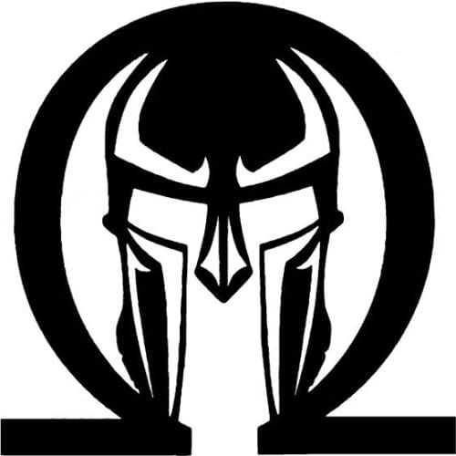 Personality The Creative and Handsome Spartan Helmet Personalized Car Sticker Pvc Is Suitable for All Kinds of Cars Black/white