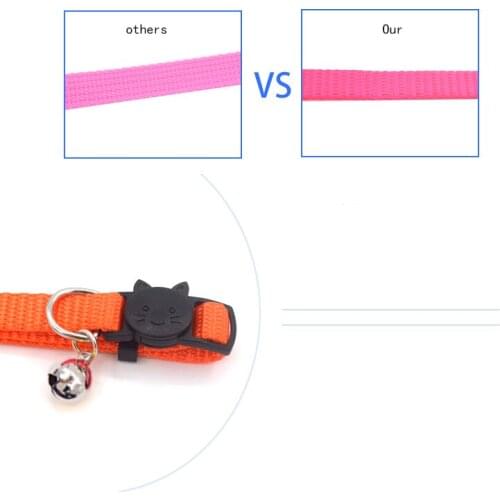 Cat Collar With Bell Safety Buckle Kitten Small Dogs Cats Adjustable Nylon Collars Pet Supplies S55