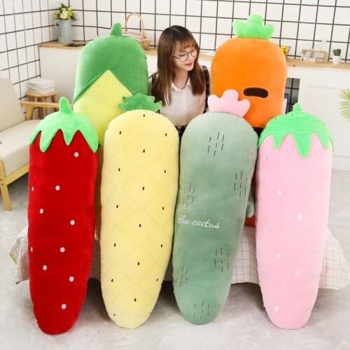 Cactus Plush Toy Stuffed Strawberry Carrot Corn Pineapple Plush Soft Gift for Girl Cute Plush Food Pillows Fruit Pillow Baby Toy
