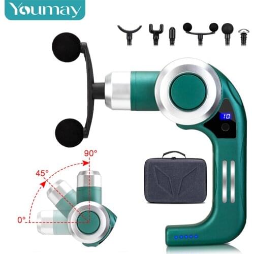 Youmay Professional Massage Gun Deep Tissue Electric Massager for Neck Back Body Pain Rlaxation Fascia Gun Smart Adjustable Geer