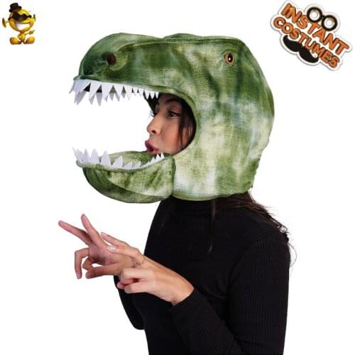 QLQ Unisex Men Women Dinosaur Hat Costume Cosplay Party Role Play Funny Green Hat Costume Hat for Adult