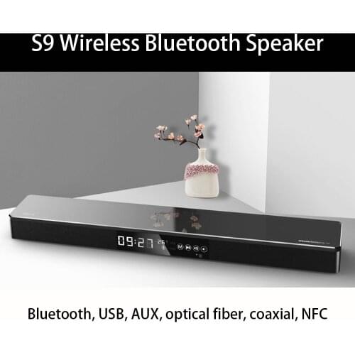 S9 Wireless bluetooth speaker Touch screen soundbar digital audio bluetooth speaker 3D surround optical coaxial echo wall