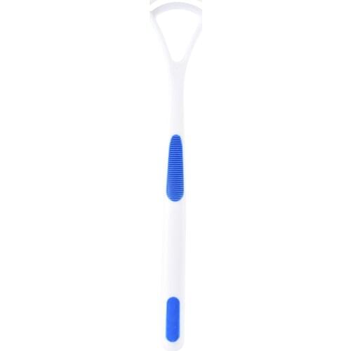 10Pcs Blue Plastic Oral Hygiene Care Tongue Scraper Cleaner Cleaning Brush Dental Toothbrush Remove Bad Breath Keep Fresh Breath