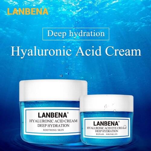 LANBENA Hyaluronic Acid Eye Face Cream Serum Cosmetics Moisturizing Shrinking Pores Nourishing Anti-Wrinkle Skin Facial Care40G