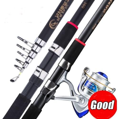 Best Telescopic Portable Rotary fishing 1.8M,2.4M,2.7M,3.0M,3.6M Fishing Rod Travel Sea Boat Rock Fishing Rod Carp Fishing Gear