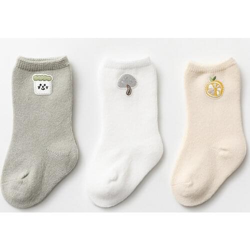 5Pairs/lot Infant Baby Socks Autumn Winter Cotton Socks Lovely Girls Cute Cartoon Flowers Boys Socks Baby Clothes Accessories