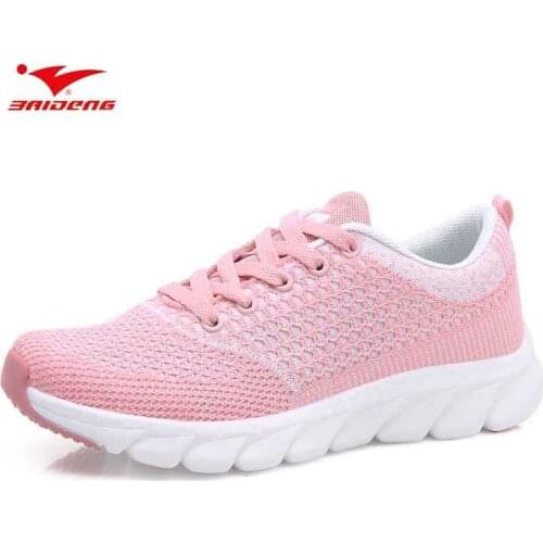 Baideng New Woman Fashion Running Shoes Breathable Casual Sport Shoes Light Gym Fitness Trainers Platform Lace Up Girl Sneakers