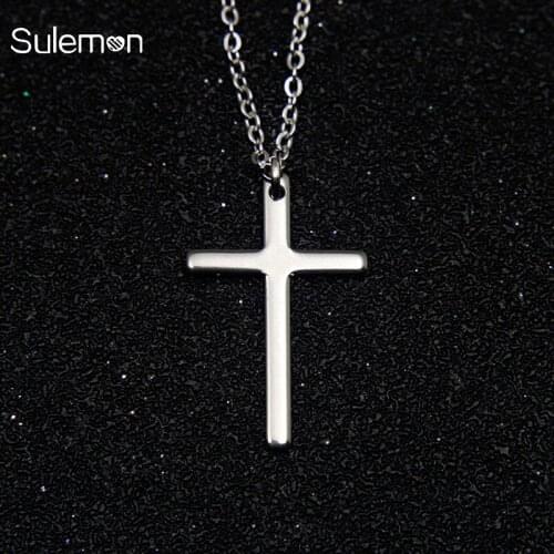 Cross Stainless Steel Necklaces For Women&Men Christian Jesus Cross Pendant Necklace Jewelry SN92