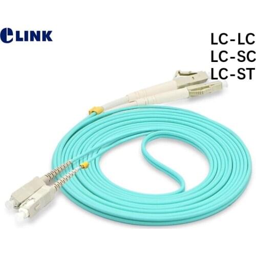 20pcs 3M OM3 Fiber Patchcords Duplex LC-LC LC-SC LC-ST FC MM 2.0mm DX patch cable optical fibre jumper OM3 ftth ELINK IL