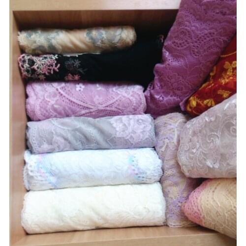 20 yards/lot 3cm-20cm width hight quality Elastic LACE TRIM GORGEOUS random colors/size