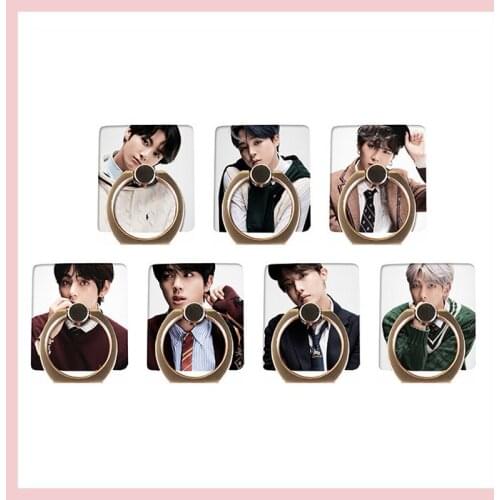 7Pcs/lot Map of The Soul 7 Phone Stand Finger Ring Rotation Holder Jungkook V Jimin Suga JHOPE JIN RM Mobile Ring Bracket