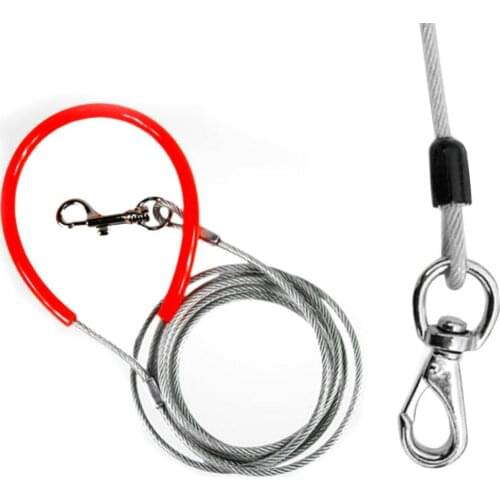 80% Hot Sales!!! Steel Wire Anti-bite Dog Traction Rope Walking Lead Leash Strap Pet Supplies