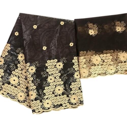 African Fabric Embroidery Basin Riche Materials French Tulle Mesh Fabric Blue Telas Cotton Textile For Patchwork 5+2 yards/lot