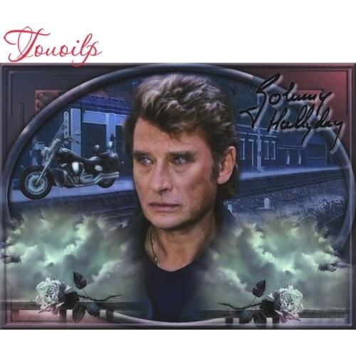 New Full Square Diamond 5D DIY Diamond Painting "Johnny Hallyday" Embroidery Cross Stitch Rhinestone Mosaic Painting Decor Gift