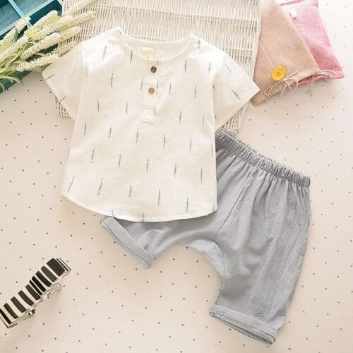 New Summer Children Boys Clothes Kids Short T-shirt Pants Cotton Comfortable Cartoon Boys Clothing Set