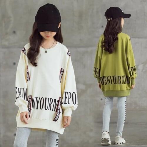 Child Sweater Girl 2021 Spring Autun Long Sleeve Jersey Baby Hoodies Children Clothing Print Fashion 3 5 7 8 10 12 14 Years Kids