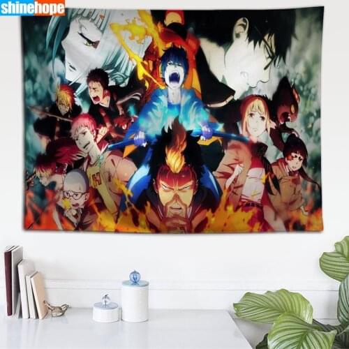 Custom blue exorcist tapestry wall hanging tapestry home decoration rectangle bedroom wall art tapestry 140X250cm