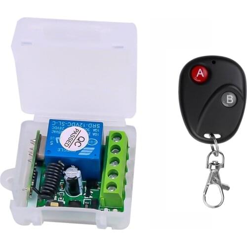 Kebidu 433 Mhz DC 12V Mini Remote Controls RF Transmitter with Wireless Remote Control Switch 1CH relay Receiver Module