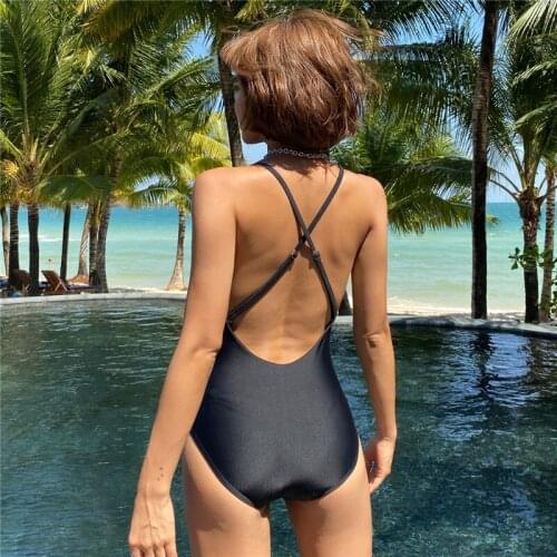 Korean Swimwear One Piece Swimwear Women Solid Swimwear Push Up Swimsuit Padded Bathing Suit sexy Monokini Beachwear Summer