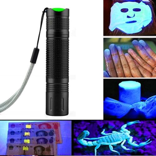365nm Uv Purple Light Mini Flashlight Jade Cosmetic Torch Flashlight Fluorescence Detection Powerful Led Flashlight #4s7