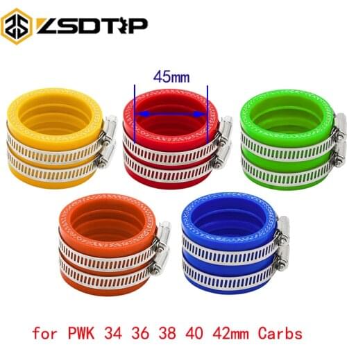 ZSDTRP 45mm Motorcycle Carburetor Rubber Adapter Inlet Intake Pipe Dirt Bike For PWK 34MM 36MM 38MM 40MM 42MM