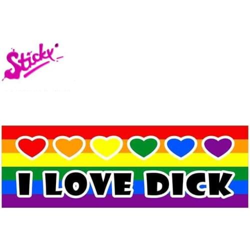 STICKY I Love LGBT Gay Signs Car Sticker Decal Decor Vinyl Motorcycle Off-road Laptop Trunk Guitar