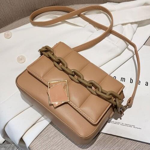 Latest Style Bags for Women Crossbody Bags For Women Totes Bag Popular Fashion Chain Messenger Bag Hasp Solid Totes Bag