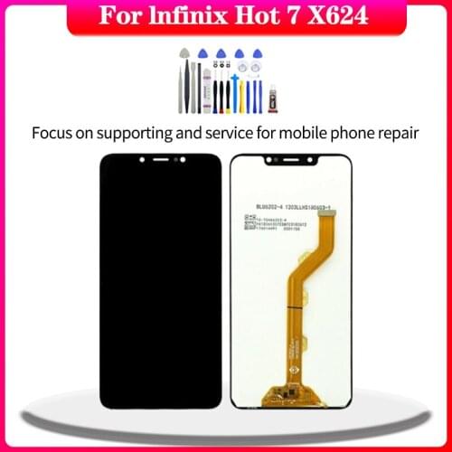 Original Display For Infinix Hot 7 X624 lcd Touch Screen Digitizer Assembly For Hot 7 X624 lcd Replacement