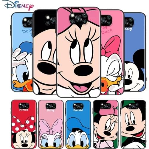 Mickey Minnie Couple for Xiaomi Poco X3 NFC X2 M3 M2 F2 F3 Pro C3 F1 A2 Lite Mix3 Play Silicone Soft Black Phone Case