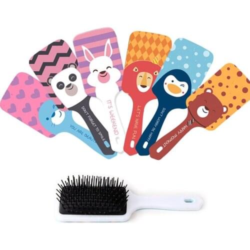 Cartoon Printing Comb Hairbrush Woman Haircare Combing Massage Hair Brush Barber Accessories Styling Hairbrushes Girl Hair Brush