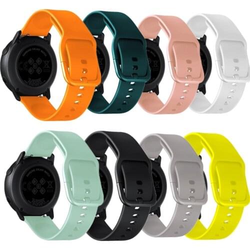 Silicone Strap for Samsung Galaxy Huawei GT Smart Watch Replacement 20 22MM Watch band Bracelet 46MM Buckle Color Strap Bracelet