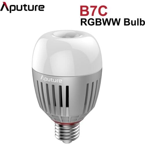 Aputure B7C RGBWW LED Smart Bulb 7W 2000K-10000K Stepless Dimming App Control Bulb B7C RGB Photography Bulb Light