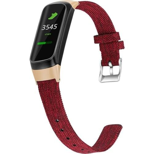 Canvas Nylon Watch Strap Bracelet for Samsung Galaxy Fit SM-R370 Watch Wristband Strap Replacement