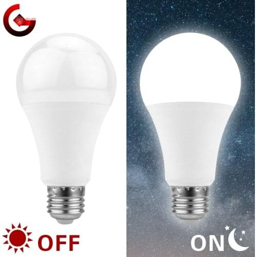 Dusk To Dawn LED Bulb E27 5W 7W 9W 12W Sensor Outdoor Light AC 110V 220V 85-265V Day Night Light Auto ON/OFF LED Smart Lamp