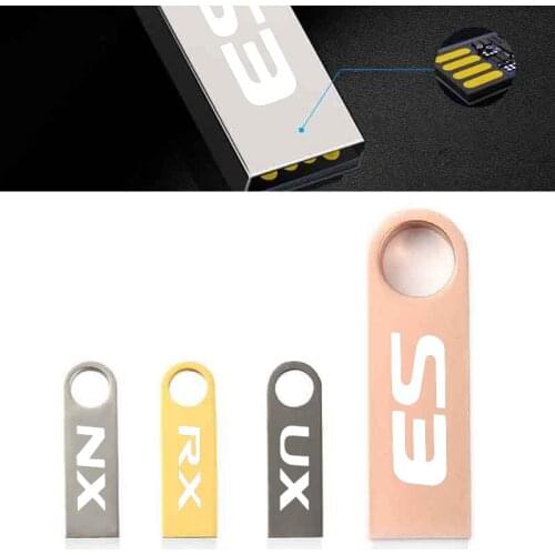 Usb flash drive 16GB 32GB Pen Drive waterproof metal u disk For Lexus CT 200h ES V VI GC GS II III III IV GX NX RC SC LX F-Sport