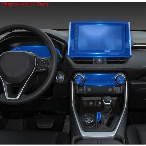 Car Instrument Panel Protector For Toyota RAV4 RAV-4 2020 2021 2019 Dashboard Membrane Film Center Control Touchscreen Protector