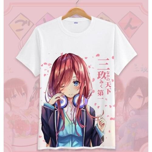 The Quintessential Quintuplets Women Kawaii T shirt Summer Short Sleeve Tee Shirt Plus Size Streetwear Cute Couple Clothes Tops