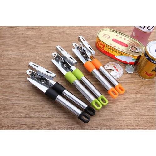 1PC Useful Stainless Steel Tin Can Opener Multifunctional Canned Food Opening Tools Portable Openers Knife KX 245
