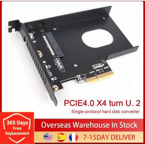 2021 U.2 To PCIe Adapter PCI-E Riser 4.0 X 4 U.2 SFF-8639 Adapter NVMe PCIe SSD Expansion Card Riser Card Dropshipping