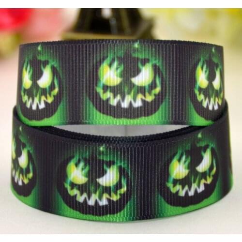 22mm 25mm 38mm 75mm Ruban satin Halloween Candy Cartoon Character printed Grosgrain Ribbon party decoration X-01625 10 Yards