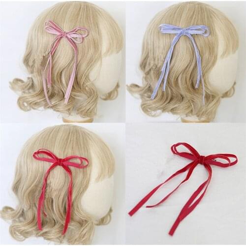Retro Velvet Princess Bow Hairpin For Women Girls Lolita Hair Clip Hair Accessories B1617