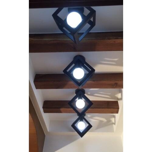 E27 Nordic creative personality wrought iron Ceiling lamp study balcony hallway Corridor Light