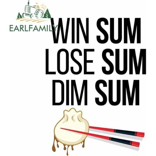 EARLFAMILY 13cm x 9.1cm for Win Sum Louse Sum Decal Anime Fine Funny Car Stickers Helmet Vinyl JDM Bumper Trunk Truck Graphics