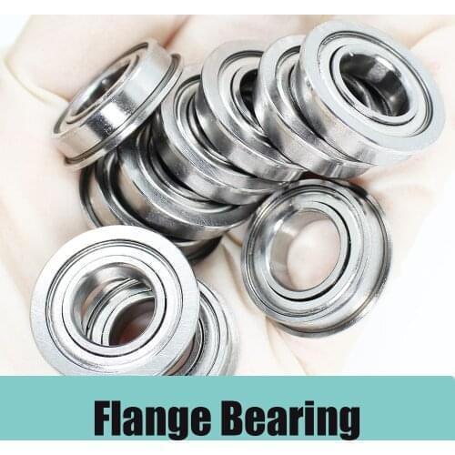 F6005ZZ Flange Bearing 25*47*12 mm ABEC-3 4Pcs F6005 Z ZZ Flanged Ball Bearings 6005 6005zz