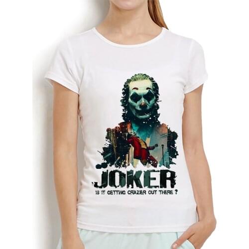 Joker 2019 Joaquin funny t shirt women new white casual femme cool streetwear t-shirt